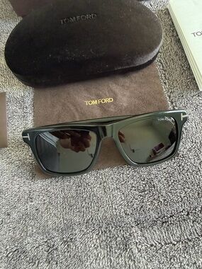 Tom Ford Buckley Black Frame Sunglasses with Dark Lenses